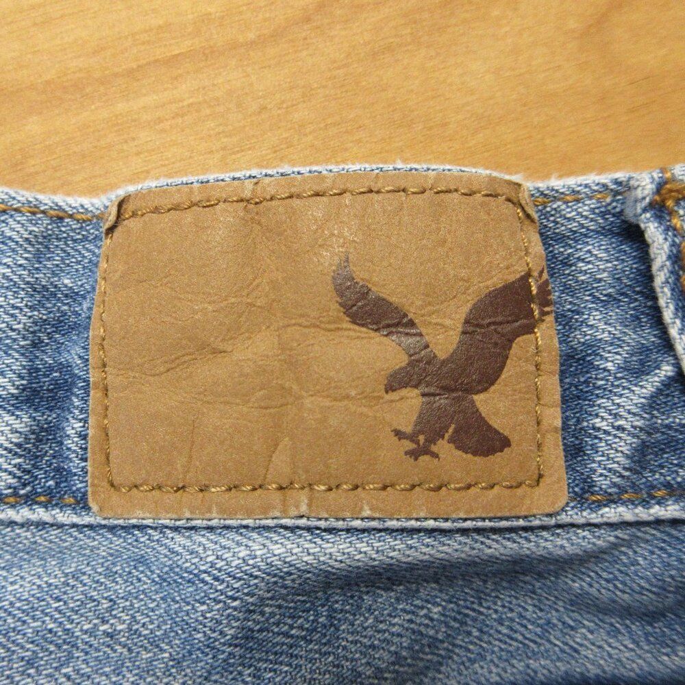AMERICAN EAGLE Hi-Rise Festival Jean Shorts Sz 6 Frayed Hem Ripped Denim Jorts - Picture 12 of 15